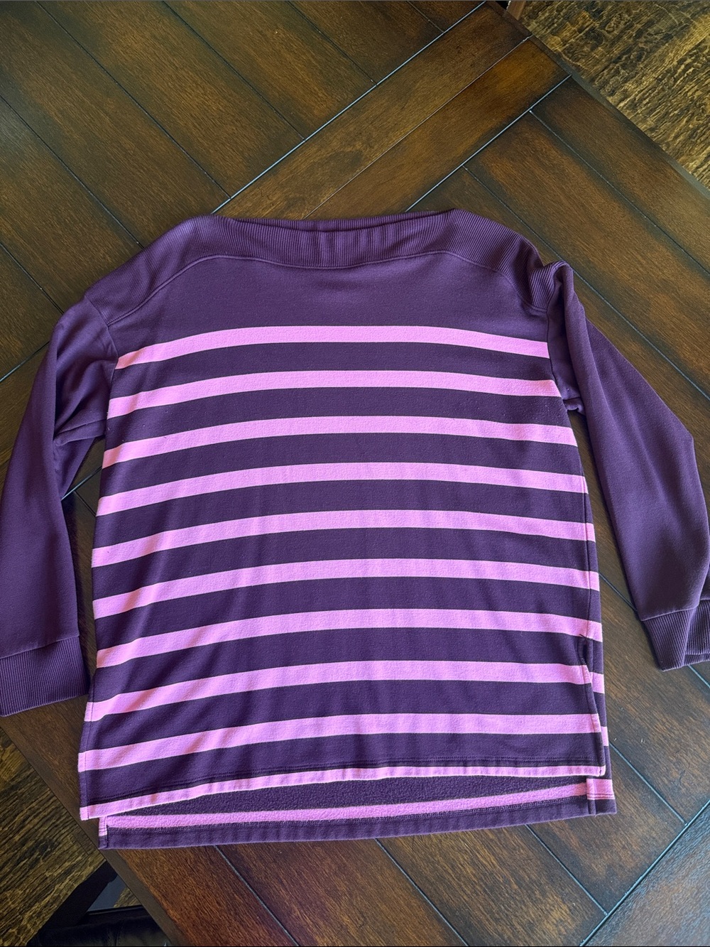 Lou & Grey Purple and Pink Striped Long-Sleeve Top